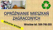 Sprzątanie mieszkań po zbieraczach, cena tel. 504-746-203. Wrocław, Usługi dezynfekcji