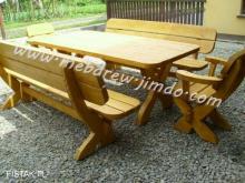 komplet ogrodowy stół ławy fotele stolarz meblowy