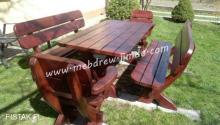 komplet ogrodowy stół ławy fotele stolarz meblowy