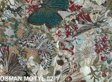 Osman Motyle, tkanina meblowa, tapicerska, żakard